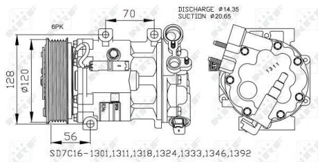 Компресор кондиціонера NRF 32682