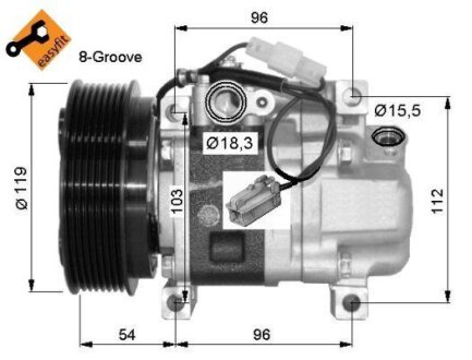 Компресор кондиціонера NRF 32688G