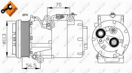 Компресор кондиціонера NRF 32722