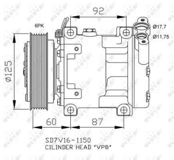 Компресор кондиціонера NRF 32747