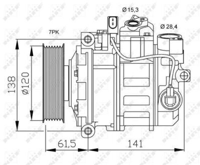 Компресор кондиціонера NRF 32777