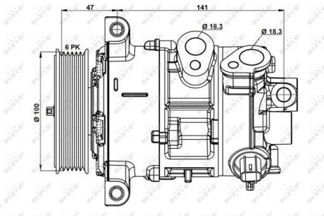 Компресор кондиціонера NRF 32882