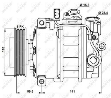 Компресор кондиціонера NRF 32883