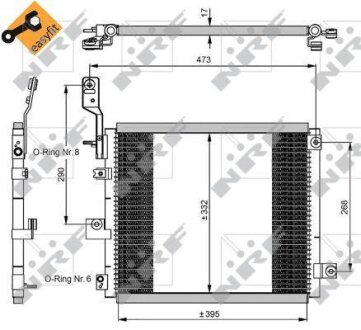 Радіатор кондиціонера NRF 350047