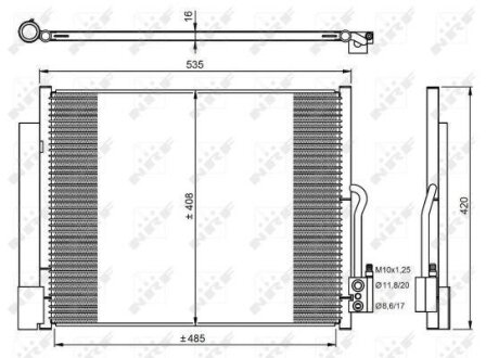 Радіатор кондиціонера NRF 350053