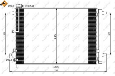 Радіатор кондиціонера NRF 350059