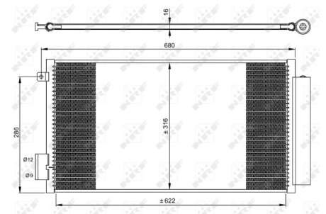 Радіатор кондиціонера NRF 350061