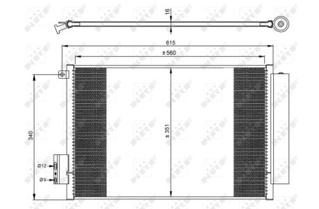 Радіатор кондиціонера NRF 350065
