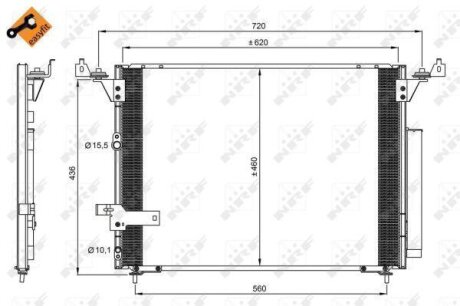 Радіатор кондиціонера NRF 350076