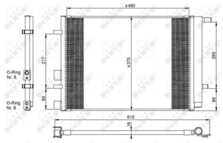 Радіатор кондиціонера NRF 350095