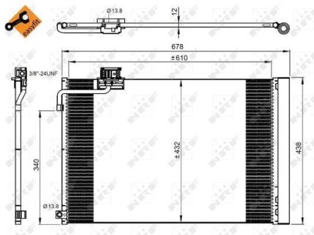 Радіатор кондиціонера NRF 350214