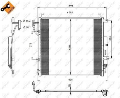 Радіатор кондиціонера NRF 350220