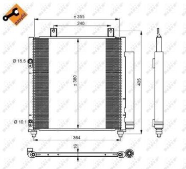 Радіатор кондиціонера NRF 350221