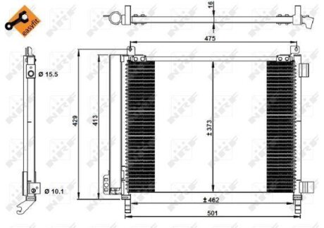 Радіатор кондиціонера NRF 350228