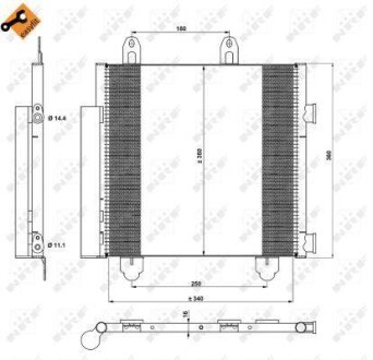 Радіатор кондиціонера NRF 350231
