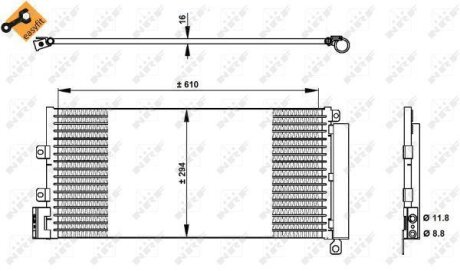 Радіатор кондиціонера NRF 350332