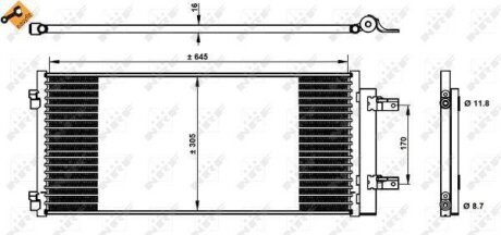 Радіатор кондиціонера NRF 350338