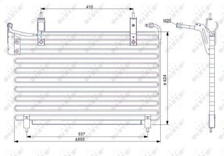 Радіатор кондиціонера NRF 35071