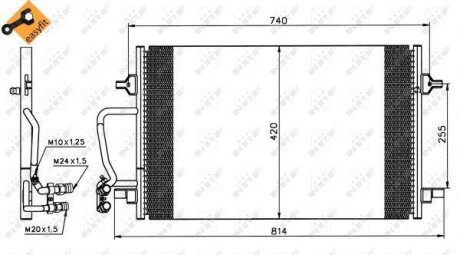 Радіатор кондиціонера NRF 35226