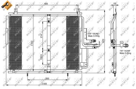 Конденсер кондиционера NRF 35244