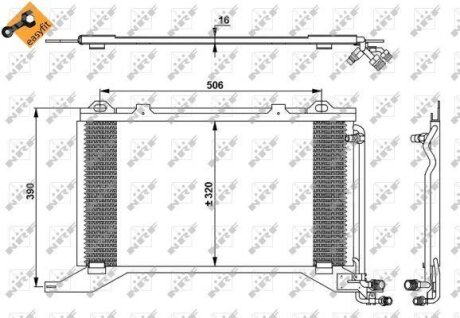 Радіатор кондиціонера NRF 35245