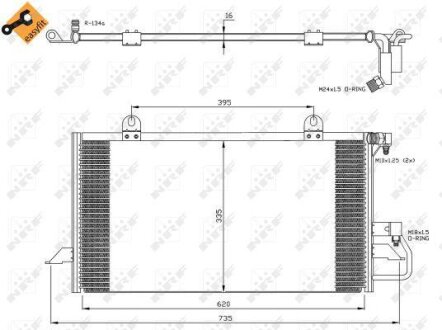 Радіатор кондиціонера NRF 35247
