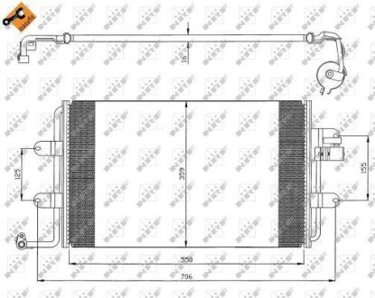 Радіатор кондиціонера NRF 35300