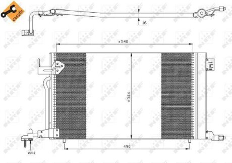 Радіатор кондиціонера NRF 35304