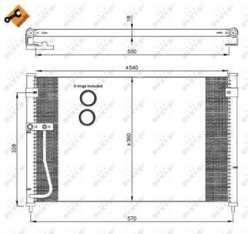Радіатор кондиціонера NRF 35306