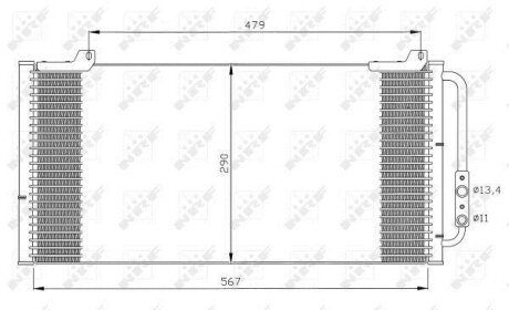 Радіатор кондиціонера NRF 35346