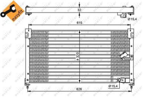 Радіатор кондиціонера NRF 35348