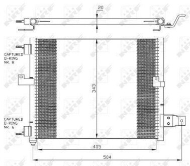 Радіатор кондиціонера NRF 35360