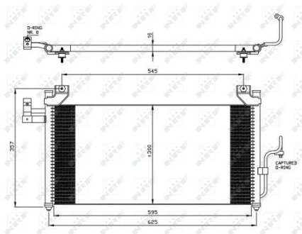 Радіатор кондиціонера NRF 35386