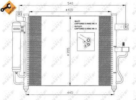 Радіатор кондиціонера NRF 35428