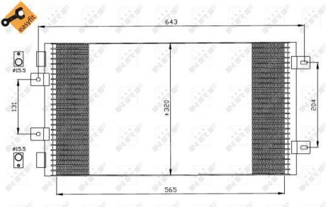 Радіатор кондиціонера NRF 35442