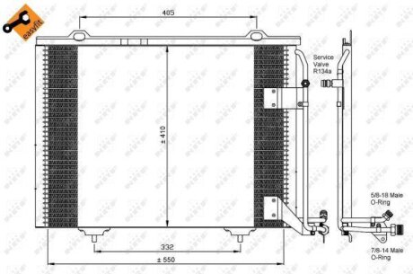 Радіатор кондиціонера NRF 35463