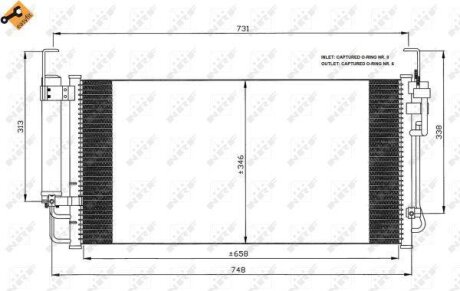 Радіатор кондиціонера NRF 35473