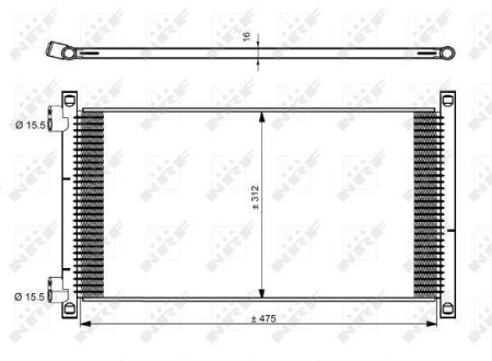 Радіатор кондиціонера NRF 35490