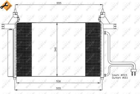 Радіатор кондиціонера NRF 35495
