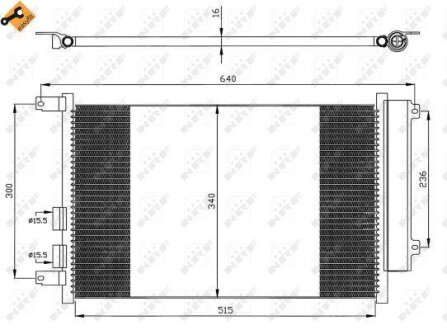 Радіатор кондиціонера NRF 35499