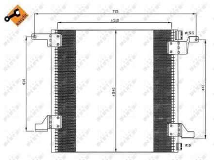 Радіатор кондиціонера NRF 35526