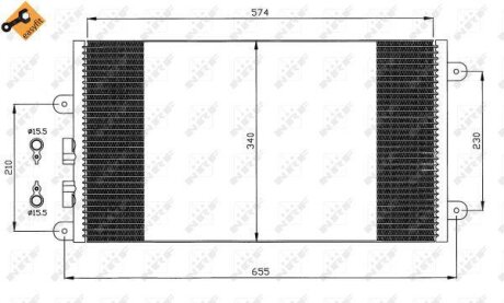 Радіатор кондиціонера NRF 35532