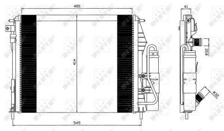 Радіатор кондиціонера NRF 35547