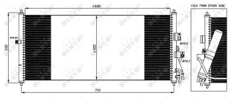 Радіатор кондиціонера NRF 35563