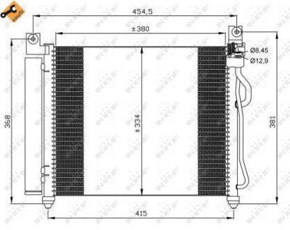 Радіатор кондиціонера NRF 35569