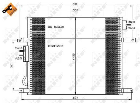 Радіатор кондиціонера NRF 35577