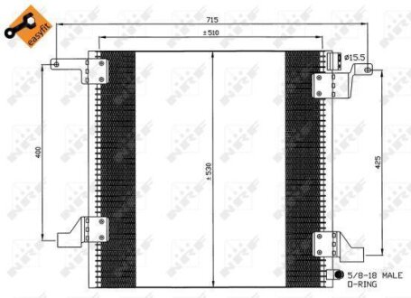 Радіатор кондиціонера NRF 35579