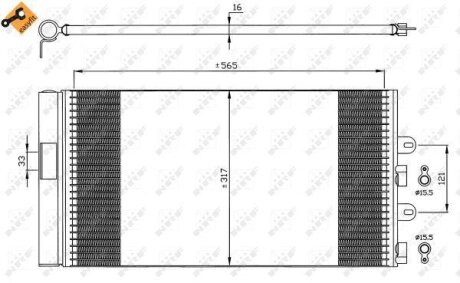 Радіатор кондиціонера NRF 35606