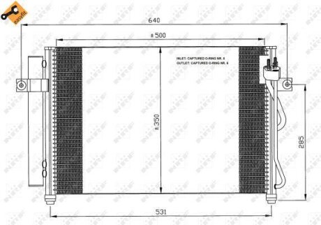 Радіатор кондиціонера NRF 35630