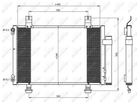 Радіатор кондиціонера NRF 35645